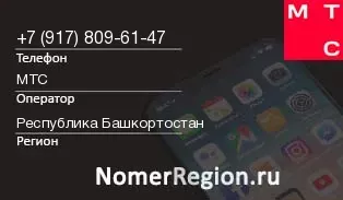 Кто звонил с 9178096147 - регион и оператор